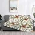 thumbnail image 2 of Rateoe Hawaiian Style Pattern Flannel Throw Blanket, Ultra-soft Blanket for Bed, Couch, Car, Hypoallergenic Anti-pilling blanket-50"x40"(Horizontal), 2 of 6