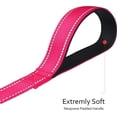 thumbnail image 4 of Nylon Dog Leash 6ft, Soft Padded Handle Pet Reflective Leashes for Medium Large Dogs Walking & Training, Hot Pink, 4 of 7