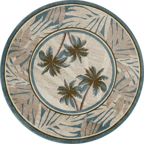 Bayou Breeze Kolb Frond Beige/Gray Area Rug - Walmart.com