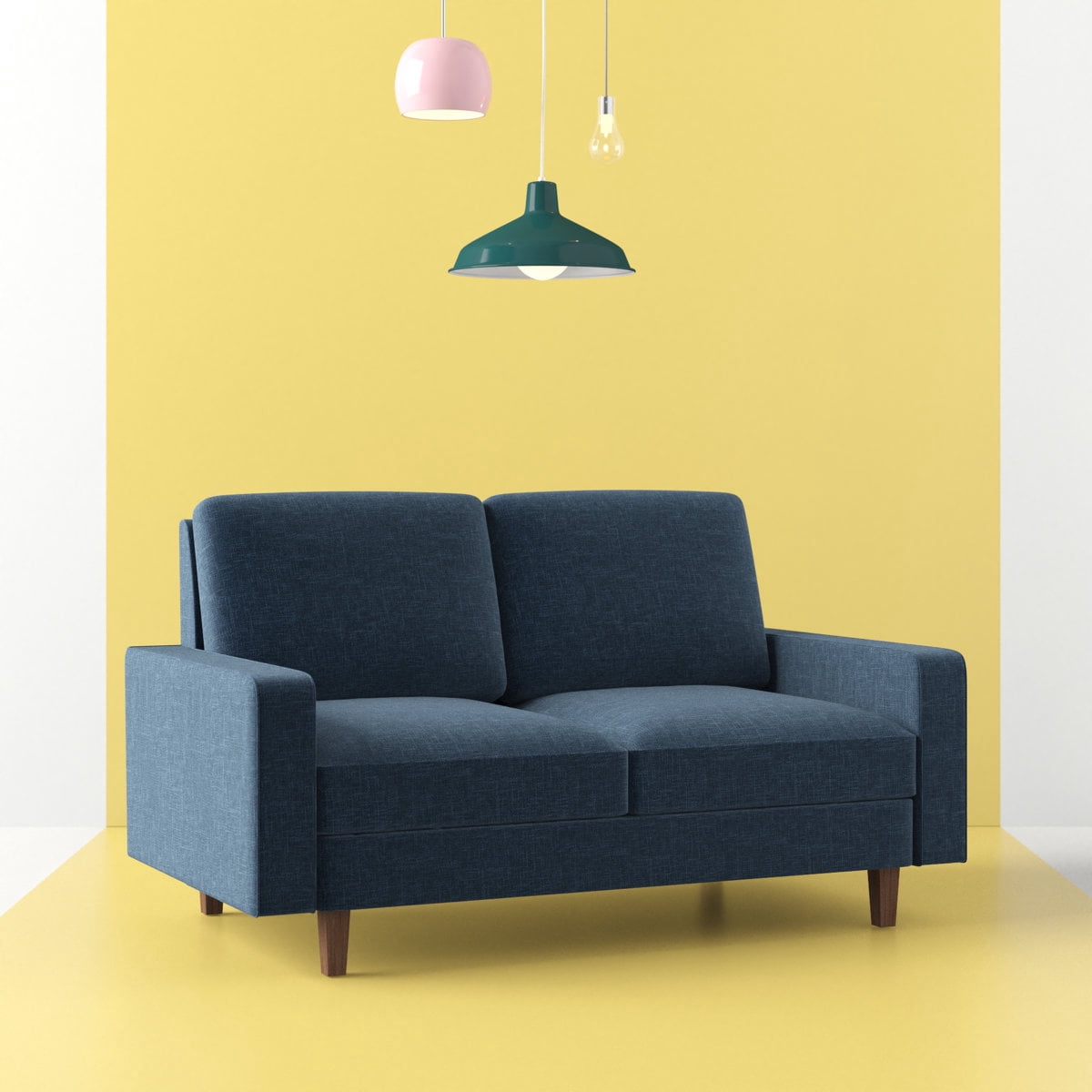 US Pride 57.9" Square Arm Loveseat