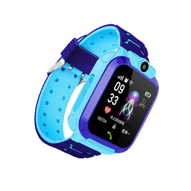 sweethay Reloj inteligente con pantalla táctil, electrónico inalámbrico con pantalla Retina, podómetro, relojes inteligentes para niños Relojes inteligentes azul