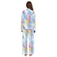 thumbnail image 3 of FORMRS Womens Pajama Set Long Sleeve Top and Pants with Pockets Soft Comfy Lounge Sleepwear, Sizes S-2XL, Watercolor Ice Cream Pattern, 3 of 7