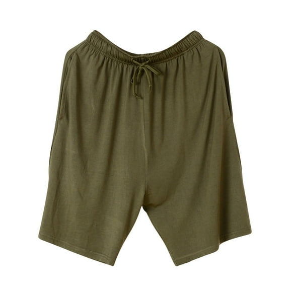 BSDJILFG Pajama Shorts for Men Big and Tall Casual Board-shorts Solid Color 5" Pajama Short Pants Pajama Shorts Beachwear Sleepwear,L-4XL