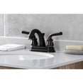 thumbnail image 2 of Kingston Brass KB5615RXL Double-Handle 3-Hole Deck Mount 4-Inch Centerset Bathroom Faucet with Pop-Up Drain in Oil Rubbed Bronze, 2 of 7