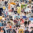 thumbnail image 1 of Pegatinas Kdramas de vinilo impermeables tipo anime, 55 unidades/lote, para portátil, 1 of 4