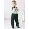 thumbnail image 4 of Baby Boy Clothes Suits 1-6 Years Toddler Formal Dress Shirt Suspender Pants Bowtie Outfit Wedding, 4 of 16