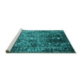 thumbnail image 2 of Ahgly Company Machine Washable Indoor Rectangle Oriental Turquoise Blue Industrial Area Rugs, 3' x 5', 2 of 4