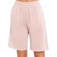 thumbnail image 2 of Fashionmille Women's Bermuda Sweat Mid Long Length With Elastic Waist Shorts, 2 of 4