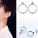 thumbnail image 1 of Pendientes de Aro Lazo Hecho de material acero Inoxidable Color Plata Accesorio de Moda Salvador Loops Dangle Stud Pendientes, 1 of 10