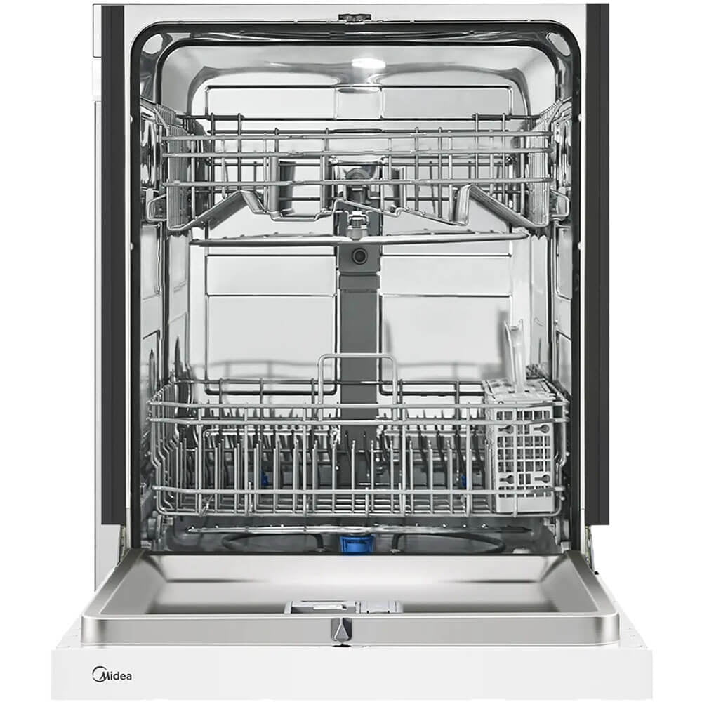 Midea MDF24P1BWW 52 dBA White Front Control Hybrid Tub Dishwasher