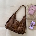 thumbnail image 5 of HUISZJ Faux Suede Crescent Crossbody Bag, Adjustable Shoulder Strap Crossbody, Faux Suede Underarm Bag for Women Travel Work (Brown), 5 of 10