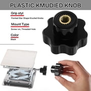 M6 Star Knobs, Female Thread Knurled Knob, Black Plastic Handle Tightening Knobs for Mechanical Equipment