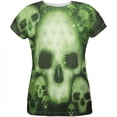 thumbnail image 1 of Halloween Cyber Space Alien Skull All Over Womens T Shirt, 1 of 2