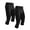 Black+Black, variant on Roadbox 2 Pack Men's 3/4 One Leg Compression Pants - Basketball Athletic Running Tights Leggings Spandex Base Layer Underwear