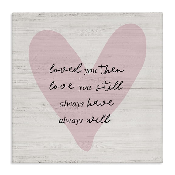 Stupell Industries Farmhouse Love You Still Heart Canvas Art, 17 x 17, by Natalie Carpentieri