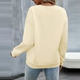 thumbnail image 3 of Sweatshirt for Womens Long Sleeve Sweatshirt Women Pullover Beige Sweatshirts Womens Fall Sweatshirts Clothes for Women, 3 of 6