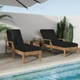 thumbnail image 7 of Chaise Lounge Cushions Outdoor, 72"x21"x3" Triple-Waterproof Outdoor Chair Cushions with Removable Cover, 4 Adjustable Ties Lounge Chair Cushions for Outdoor Furniture, Black, 7 of 7