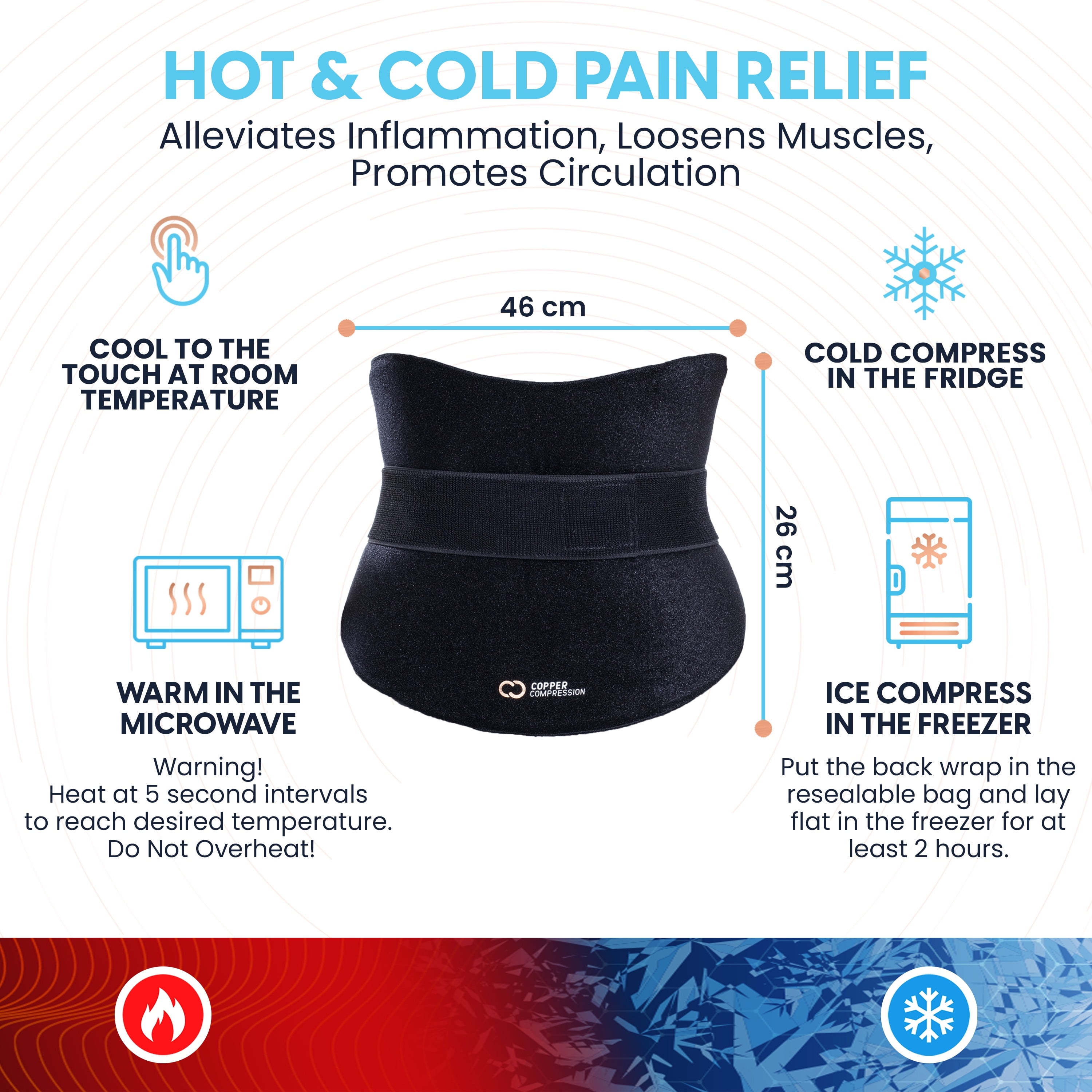 CopperFreeze™ Back & Stomach & Body Wrap – Hot & Cold Therapy