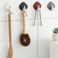 thumbnail image 5 of Adhesive Hooks Towel Hook Stick on Hooks Wall Hangers Waterproof Sticky Hooks for Hanging Bathroom Kitchen Home-4 Packs, 5 of 6