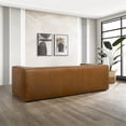 thumbnail image 5 of Pattison Rectangular Genuine Leather Sofa with Tight Back in Tan, 5 of 6
