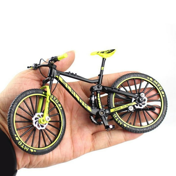 1:10 modelo miniatura decoración de s colecciones de juguetes para , regalos de cumpleaños Verde Hugo Miniatura de Bicicleta Diecast