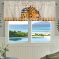 thumbnail image 3 of Fall Pumpkins Farmhouse Short Window Curtain Valances, Thanksgiving Autumn Sunflowers Vintage Plaid Rod Pocket Kitchen Valances for Living Room Bedroom Bathroom Cafe 60" x 18", 3 of 8