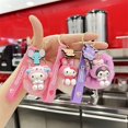 thumbnail image 3 of Sanrio-Llavero Kawaii de Hello Kitty para niña, llavero rosa con melodía Kuromi, Cinnamoroll, llavero de coche, colgante de mochila, adornos, regalos de vacaciones, 3 of 4