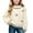 Beige, variant on Wilark Girls Crew Neck Sweaters Size 5, Long Sleeve Casual Trendy Knitted Fall Winter Tops Beige