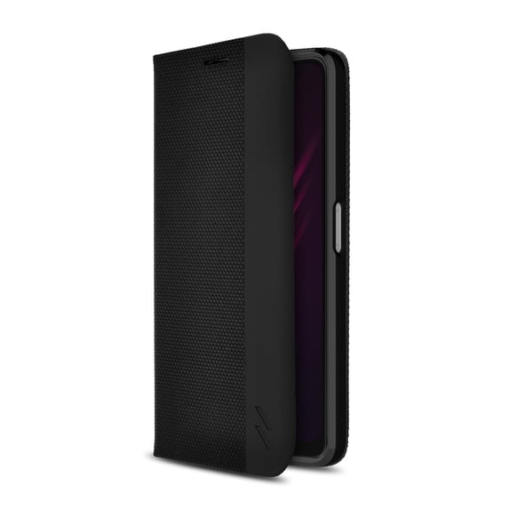 ZIZO WALLET Series for REVVL V Plus 5G Case - Card Slot Kickstand Vegan Leather - Black