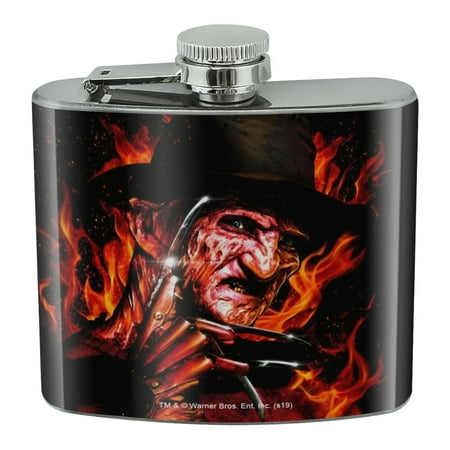 

A Nightmare on Elm Street Freddy s Fire Stainless Steel 5oz Hip Drink Kidney Flask