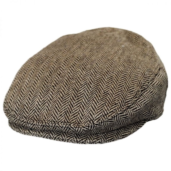 Baby Herringbone Wool Blend Ivy Cap - 42cm (3-6 M) - Brown
