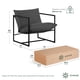 thumbnail image 2 of Silla de Metal Zinus Aidan con Cojines de Memory Foam Color Gris Oscuro, 2 of 7