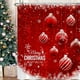 thumbnail image 1 of Christmas Ball Shower Curtain Colorful Christmas Ball Green Candy Cane Hanging On Branches Christmas Decoration Branches, 1 of 6