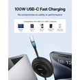 thumbnail image 2 of Cable USB C Baseus de 100 W, 2 unidades, 2 m, retráctil para iPhone, 2 of 7