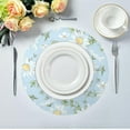 thumbnail image 5 of GZHJMY Daisy Flower Round Placemats Set of 4,Non-Slip Heat Resistant Washable Table Mats for Kitchen Dining Table Decoration,15.4 Inch, 5 of 7