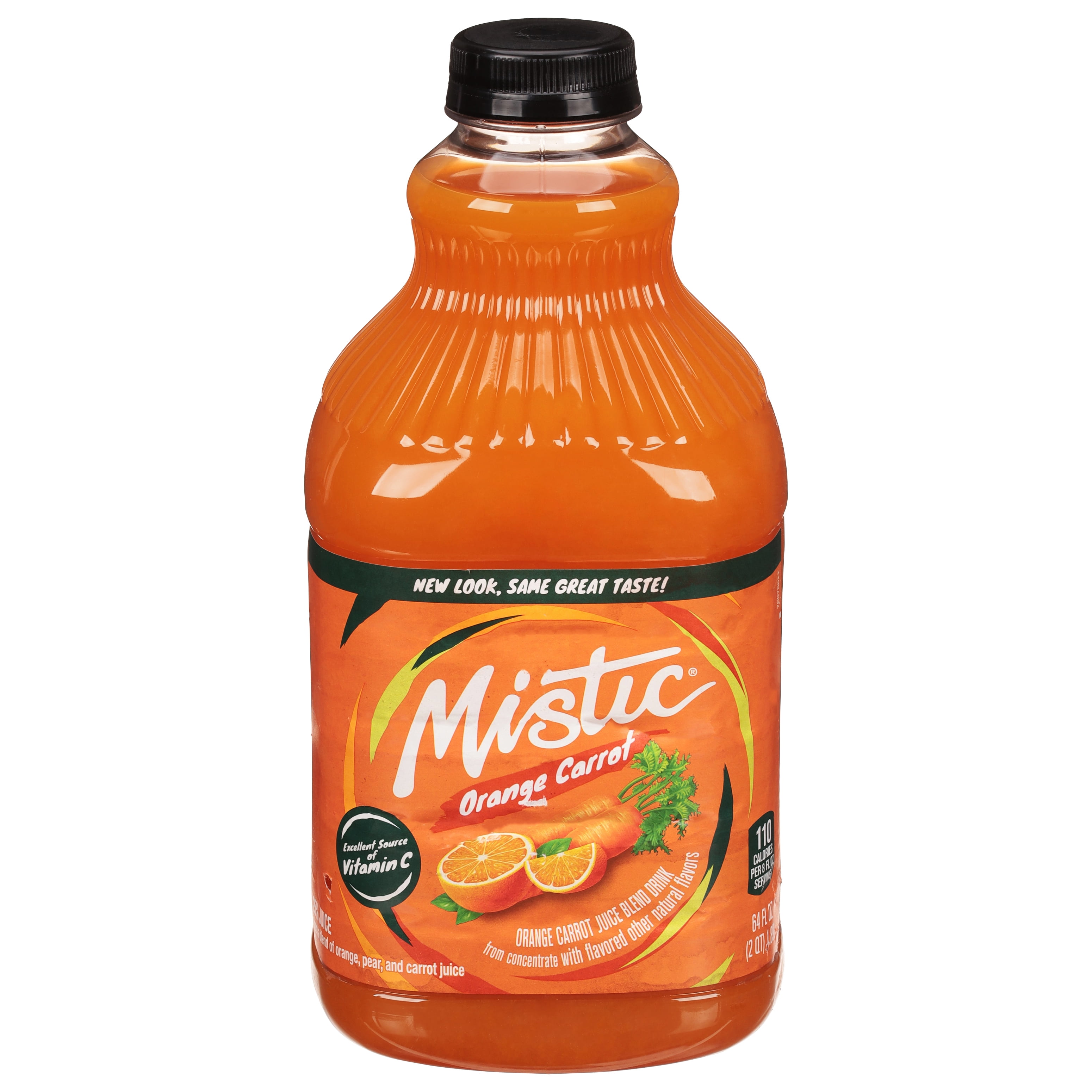 Mistic Orange Carrot Fruit Beverage Juice, 64 fl oz Plastic Bottle