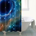 thumbnail image 4 of Colorful Starry Sky and Universe Modern Waterproof Shower Curtain Set with 12 Hooks, Washable Decorative Bathroom Shower Curtain, 4 of 6