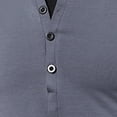 thumbnail image 5 of Fesfesfes Blouse Shirt for Men Multi Button Long Sleeve T-Shirt Stand Collar Sports Long Sleeve Stand-up Collar Blouse & Shirt Under $10, 5 of 5