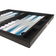 thumbnail image 5 of Silverman & Co. 13-inch Premium Backgammon Set - Travel Size - Black/Astral Blue, 5 of 11