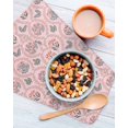 thumbnail image 3 of Vintage Flower Pattern Kitchen Dish Towels for Drying Dishes Set of 3, Spring Floral Leaves Plants Pink Waffle Weave Microfiber Hand Tea Bathroom Towels Quick Dry & Absorbent Towel 12x12, 3 of 7