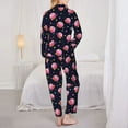 thumbnail image 3 of Bingfone Womens Pajama Sets Cartoon Donut Planets Print,Long Sleeve Loungewear Pajamas Set-Medium, 3 of 8