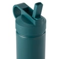 thumbnail image 4 of Thyme & Table 26 fl oz Water Bottle with Straw Lid, Teal with Flower Gold Charm, 4 of 14