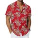thumbnail image 5 of Ceisia Men's Tropical Leaf Print Short Sleeve Button Down Hawaiian Shirt for Beach Vacation Wine XXXL Gifts, 5 of 7