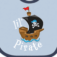 thumbnail image 4 of Inktastic Lil' Pirate Pirate Ship, Blue Bandana Boys or Girls Baby Bib, 4 of 4