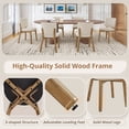 thumbnail image 5 of Dycanpo Wooden Dining Chairs Set of 6, Wide Back Kitchen Side Chairs for Modern Farmhouse Dining Room, Linen Upholstered and Natural Wood Legs, 5 of 7