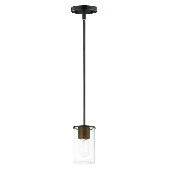 Maxim Lighting - Sleek - 1 Light Mini Pendant-Antique Brass/Black Finish
