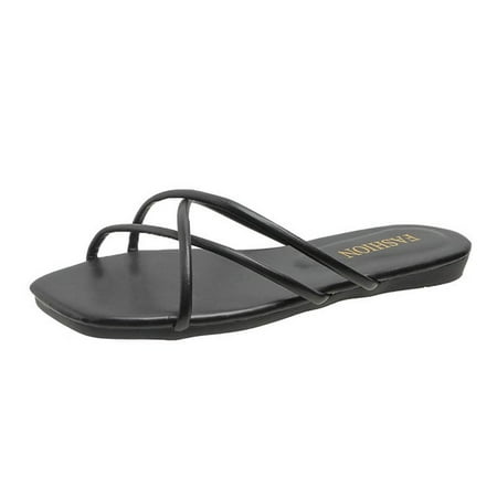 

TUOBARR Slippers for Women Womens Slider Black