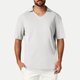 thumbnail image 1 of pstuiky Camisas casuales de manga corta para hombre, Camisa/top informal de color liso con solapa de moda de verano para hombre camisetas de hombre l, 1 of 7