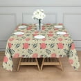 thumbnail image 4 of Floral Square Tablecloth 42x42in(107x107cm) – Waterproof Polyester Printed Table Cover, Wrinkle Resistant & Washable for Kitchen Dining Picnic Party Decor, Thanksgiving,Christmas, Spring,Flower, 4 of 6