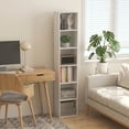 thumbnail image 2 of Furinno LUDER 6-Tier Narrow Bookcase with Open Shelves, 9.4 x 12.1 x 63.3 Inches, White, 2 of 5